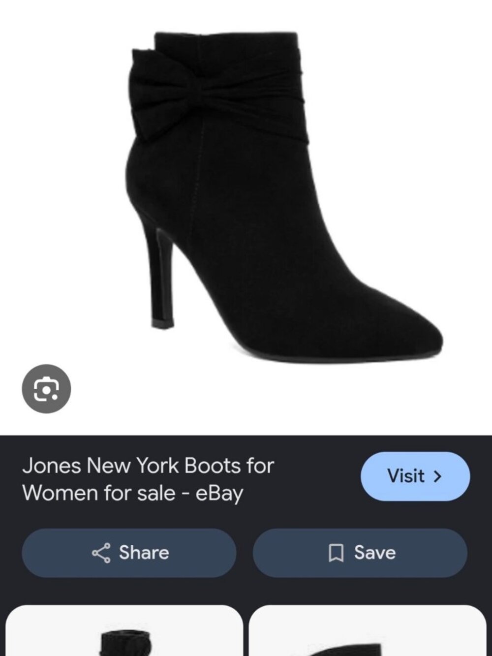 Size 10 Jones New York Verusa Black Bow Ankle Booties New In Box